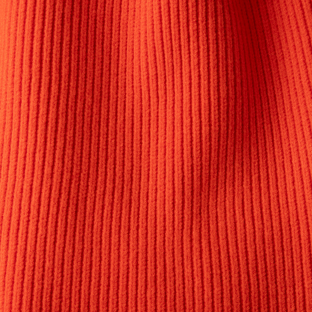 Helmut Lang Orange Contour Ribbed Mini Dress