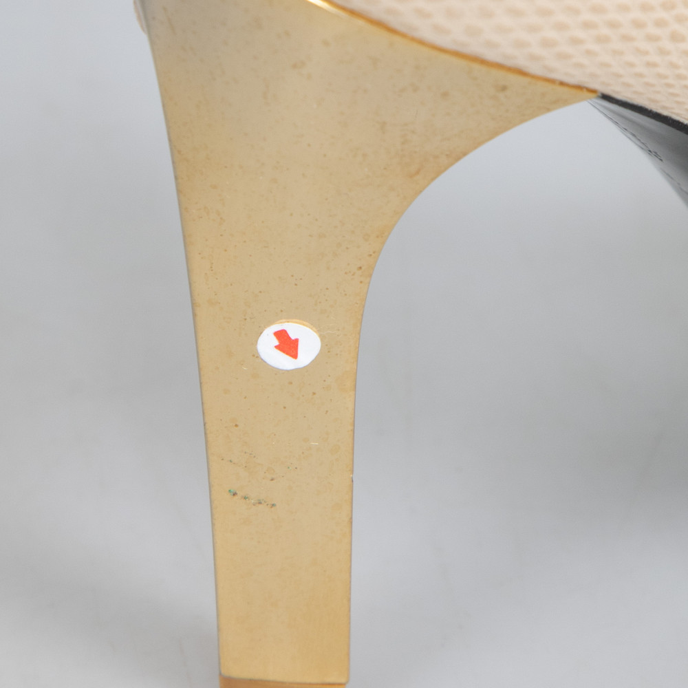 Stella McCartney Beige Vegan Leather Lizard Pumps