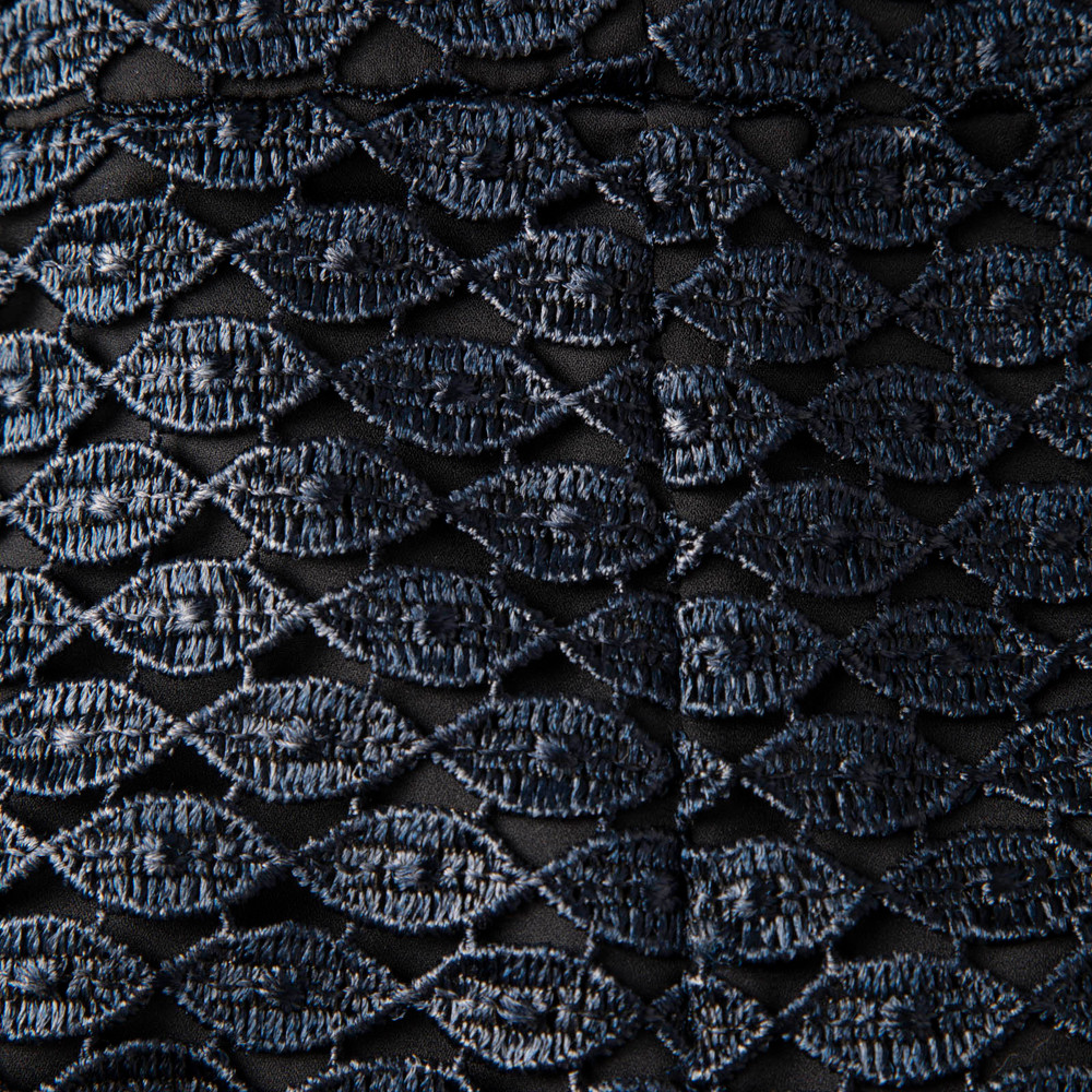 Diane Von Furstenberg Navy Lace Mini Dress