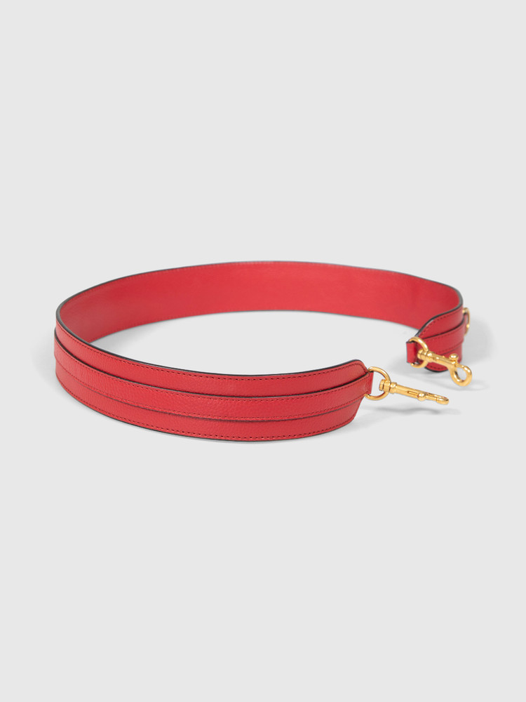 Mulberry Red Leather Bag Strap