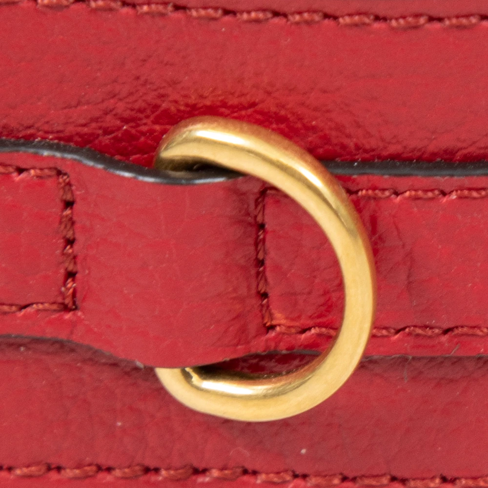 Mulberry Red Leather Bag Strap