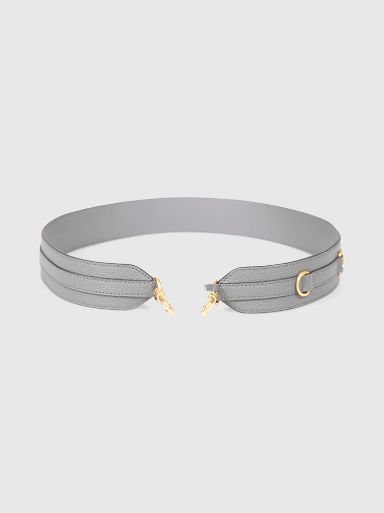 Mulberry Grey Leather Bag Strap