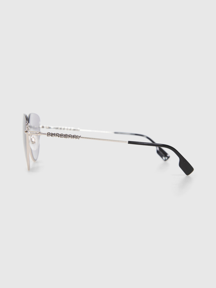 Burberry Silver Metal Harper Sunglasses