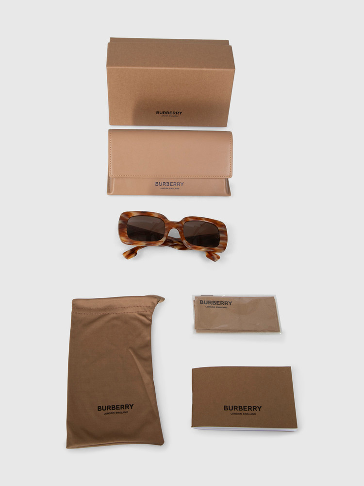 Burberry Brown Delilah Square Sunglasses