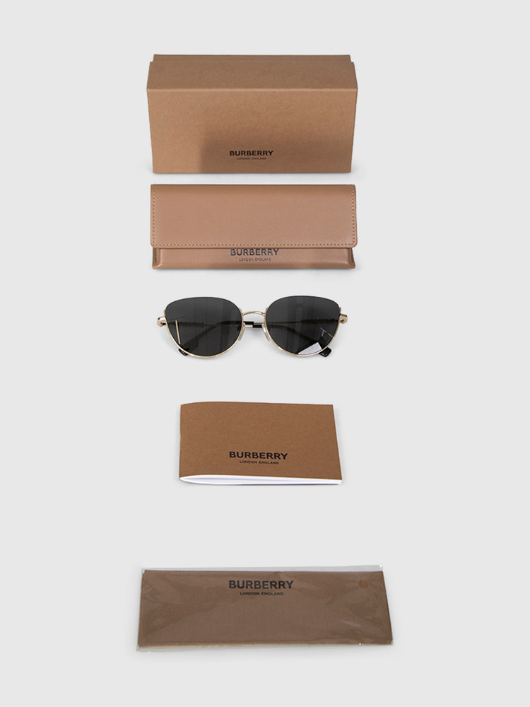 Burberry Black Metal Harper Sunglasses