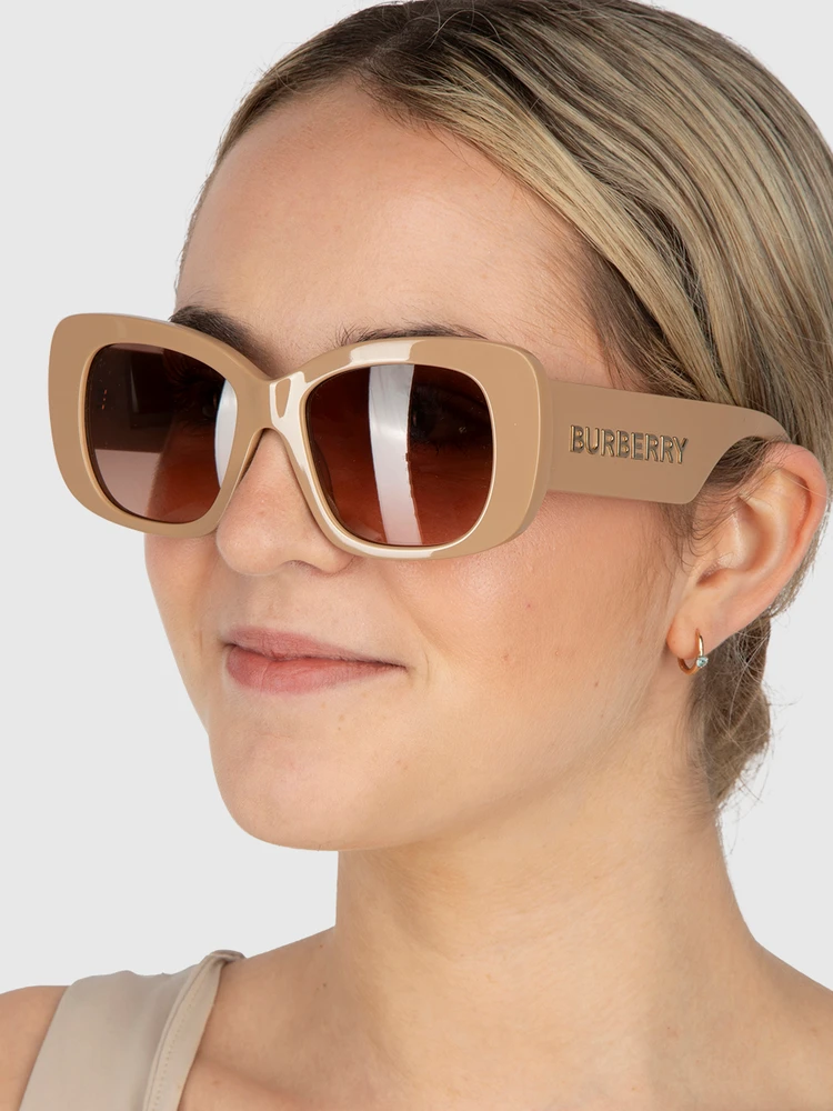 Burberry Brown Square Frame Gradient Sunglasses