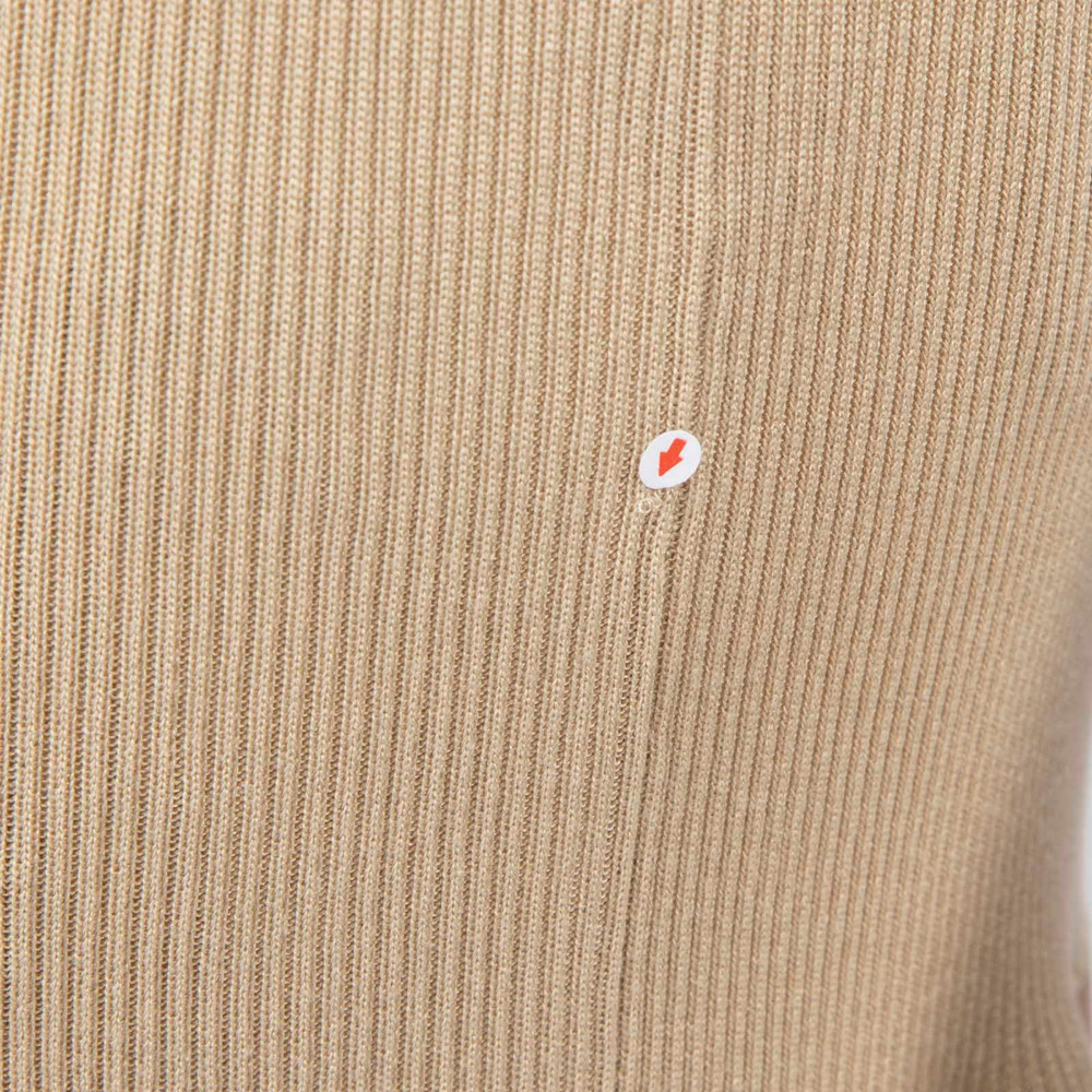 Prada Beige Silk Fringed Knit Maxi Dress