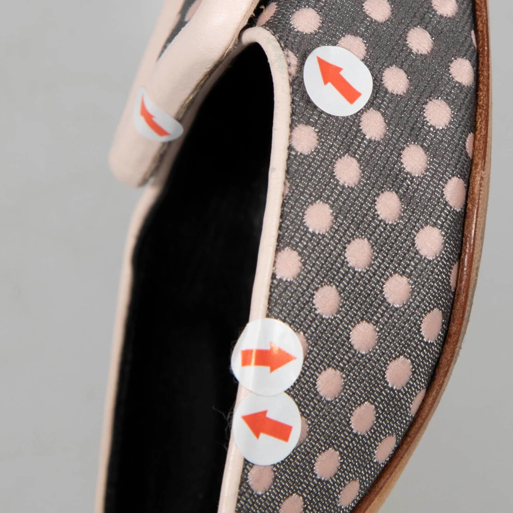 Manolo Blahnik Polkadot Pointed Toe Mules