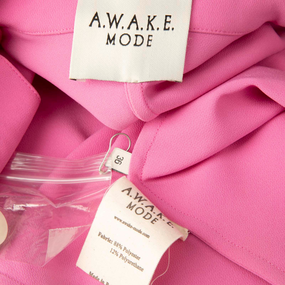 A.W.A.K.E. MODE Pink Button Down Fitted Shirt