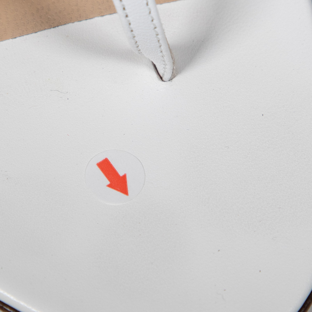 Michael Kors White Leather Heeled Thong Sandals