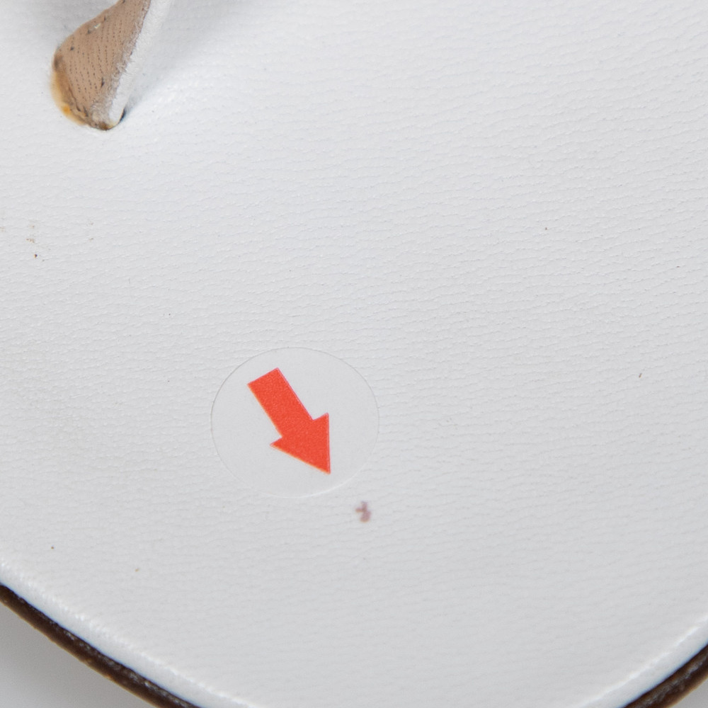 Michael Kors White Leather Heeled Thong Sandals