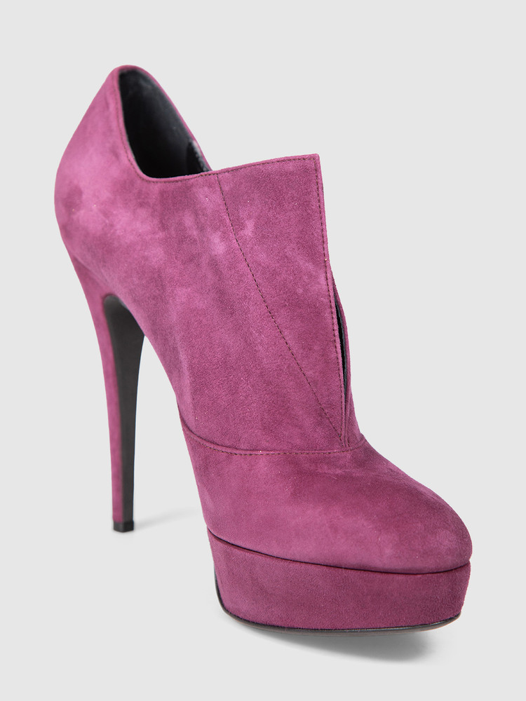Giambattista Valli Purple Suede Heeled Boots