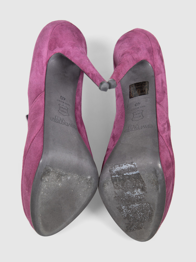 Giambattista Valli Purple Suede Heeled Boots