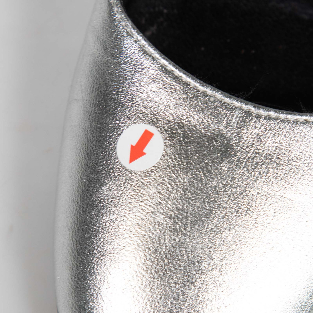 Clergerie Silver Leather Low Heel Pumps