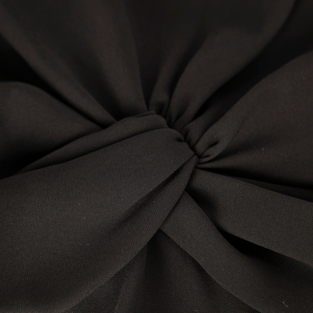 Max Mara Black Twist Detail Short Sleeve Dress