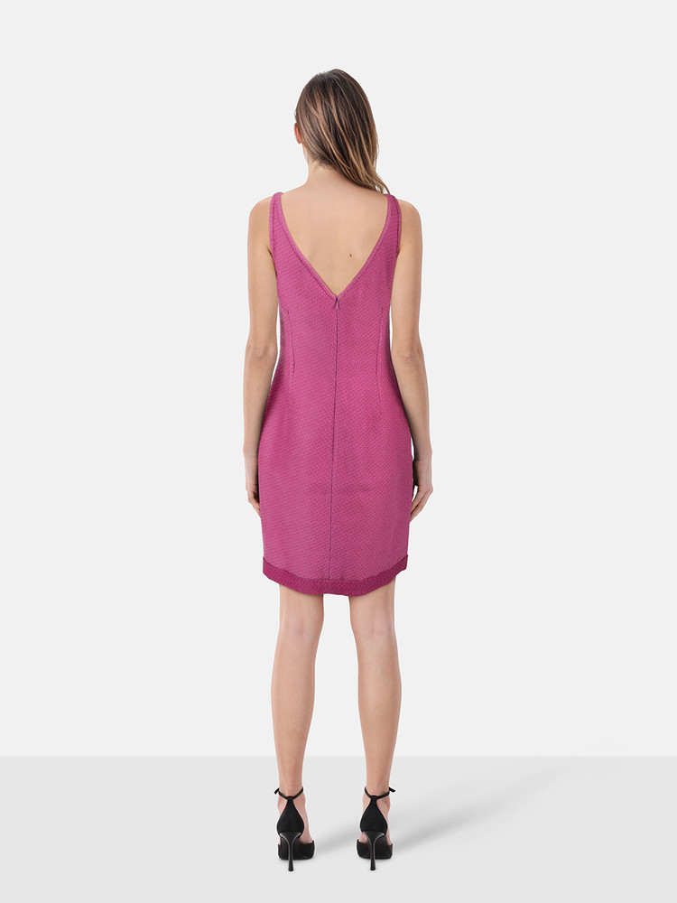 Fendi Pink Ruffle Detail Mini Dress