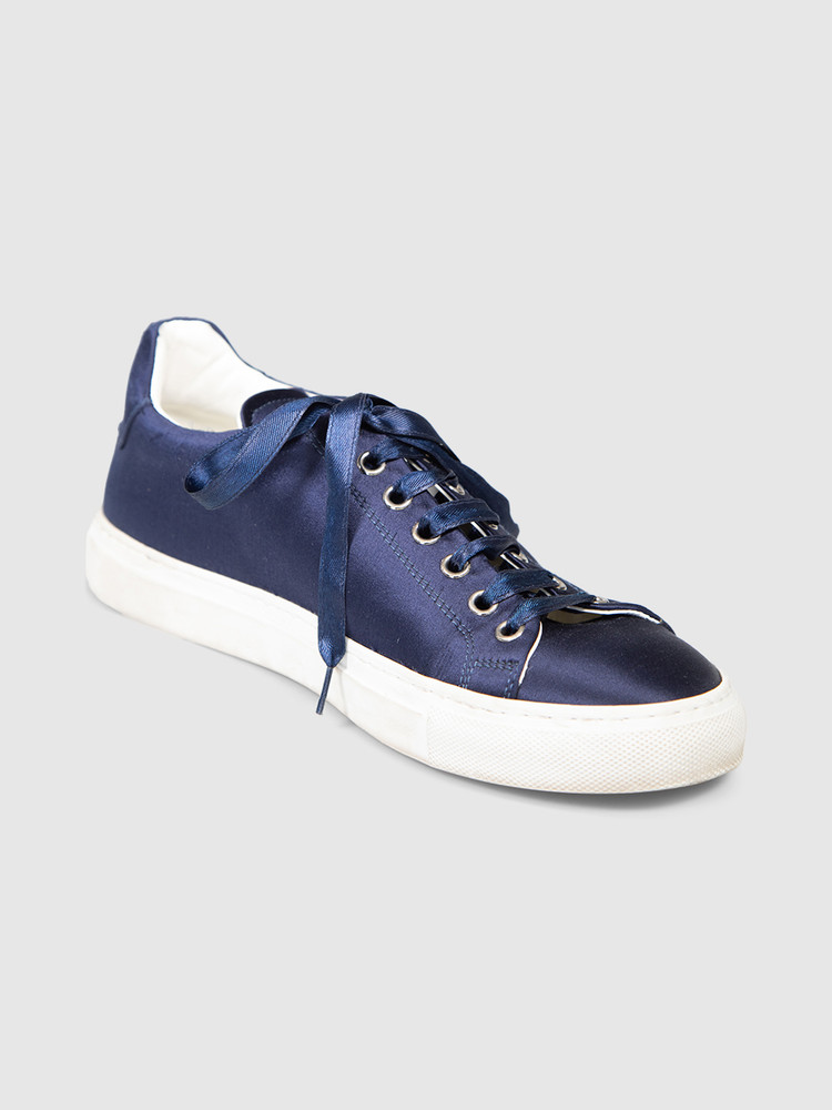 Jil Sander Navy Satin Trainers