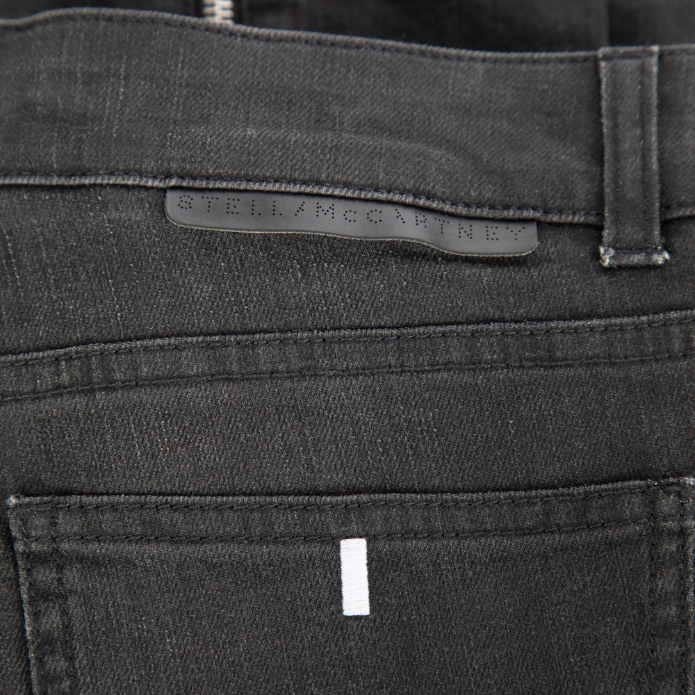 Stella McCartney Black Faded Zip Detail Jeans