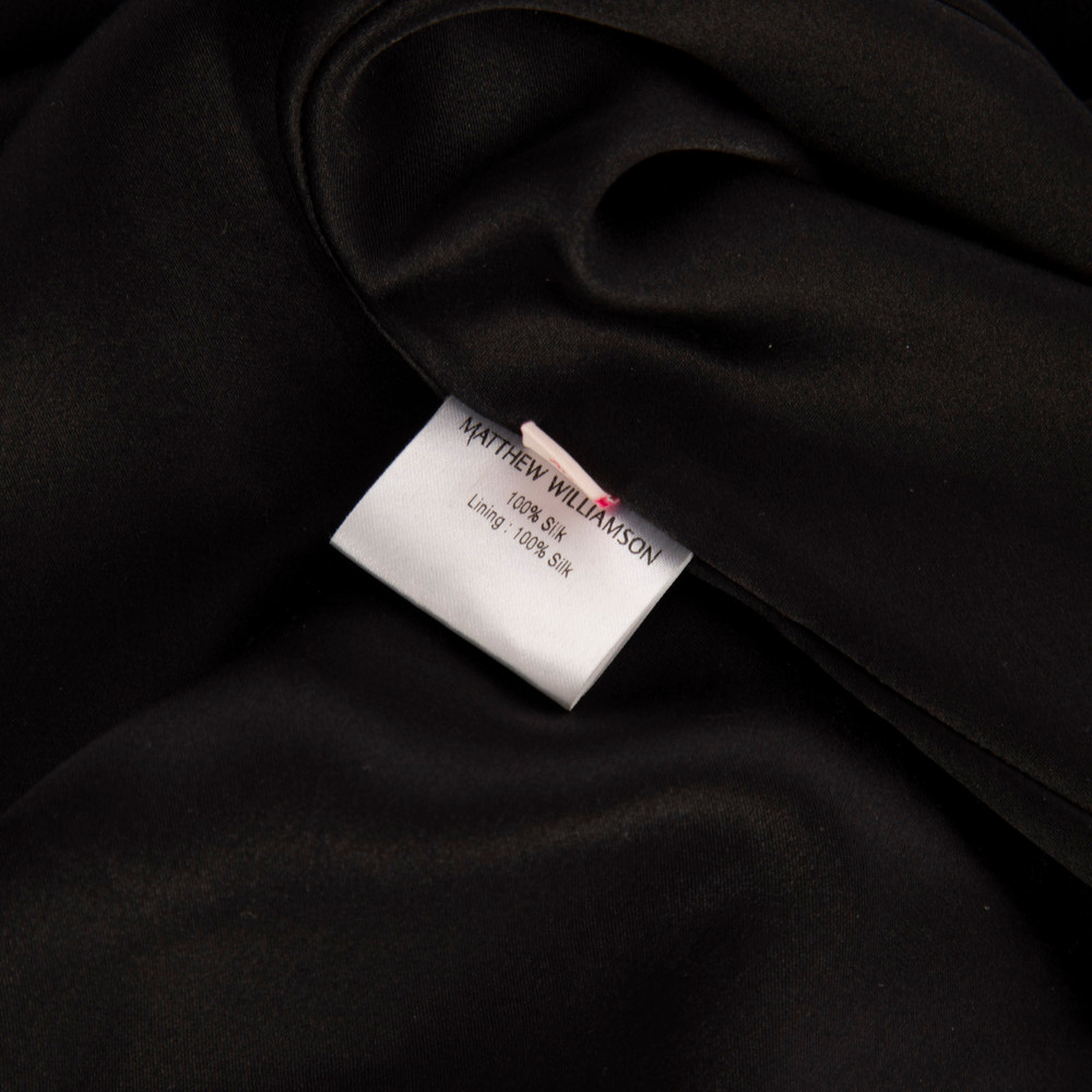 Matthew Williamson Black Embellished Silk Knee Length Dress