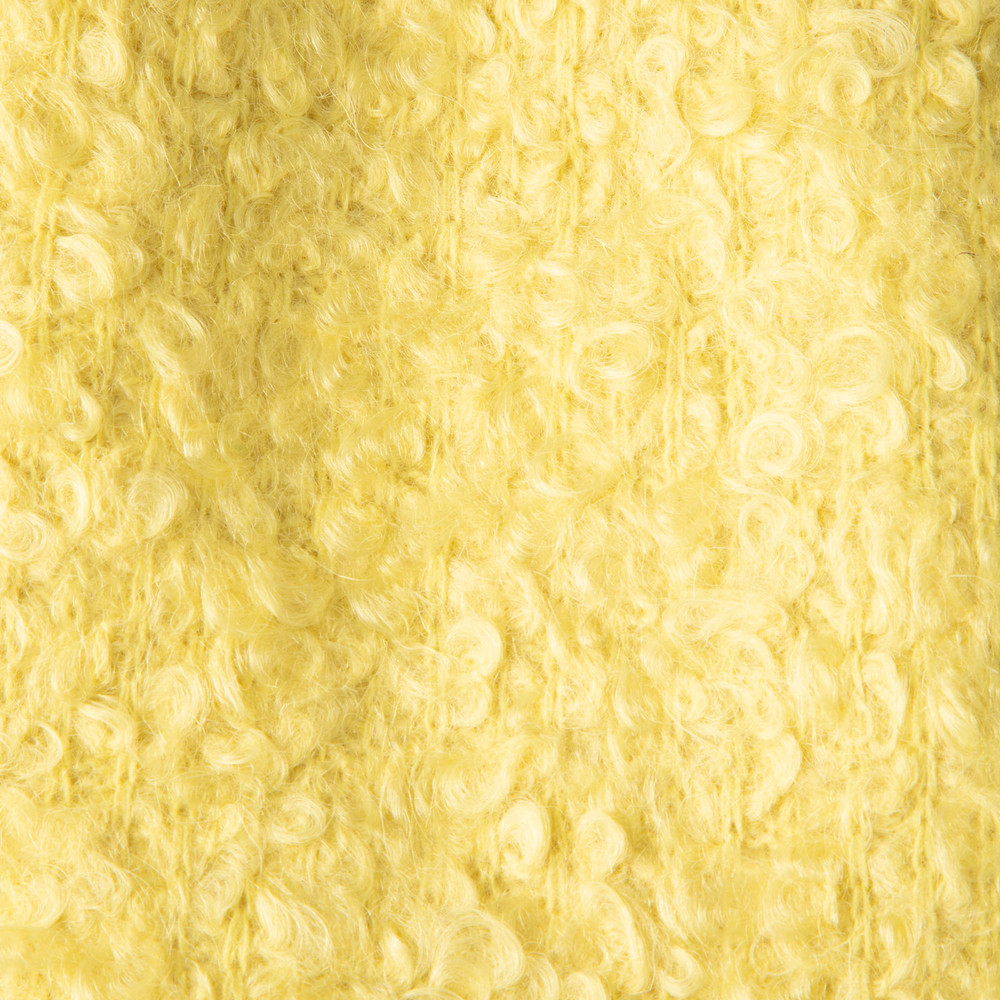 Valentino Garavani Yellow Wool A-Line Mini Skirt