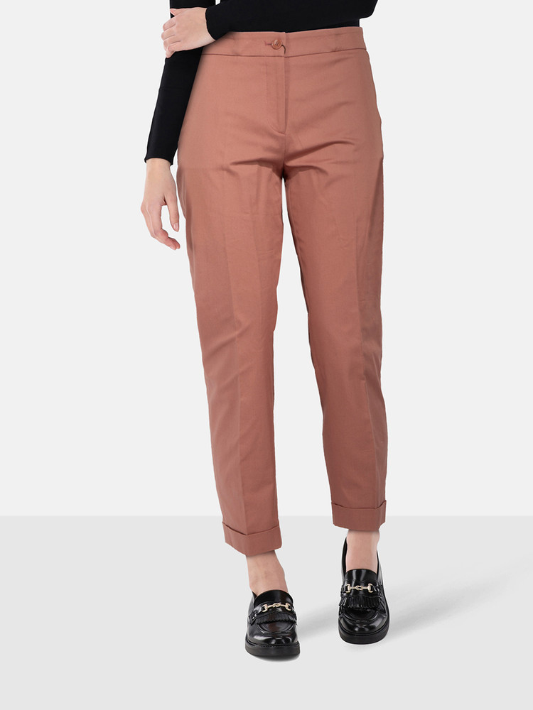 Etro Pink Slim Fit Mid Rise Trousers