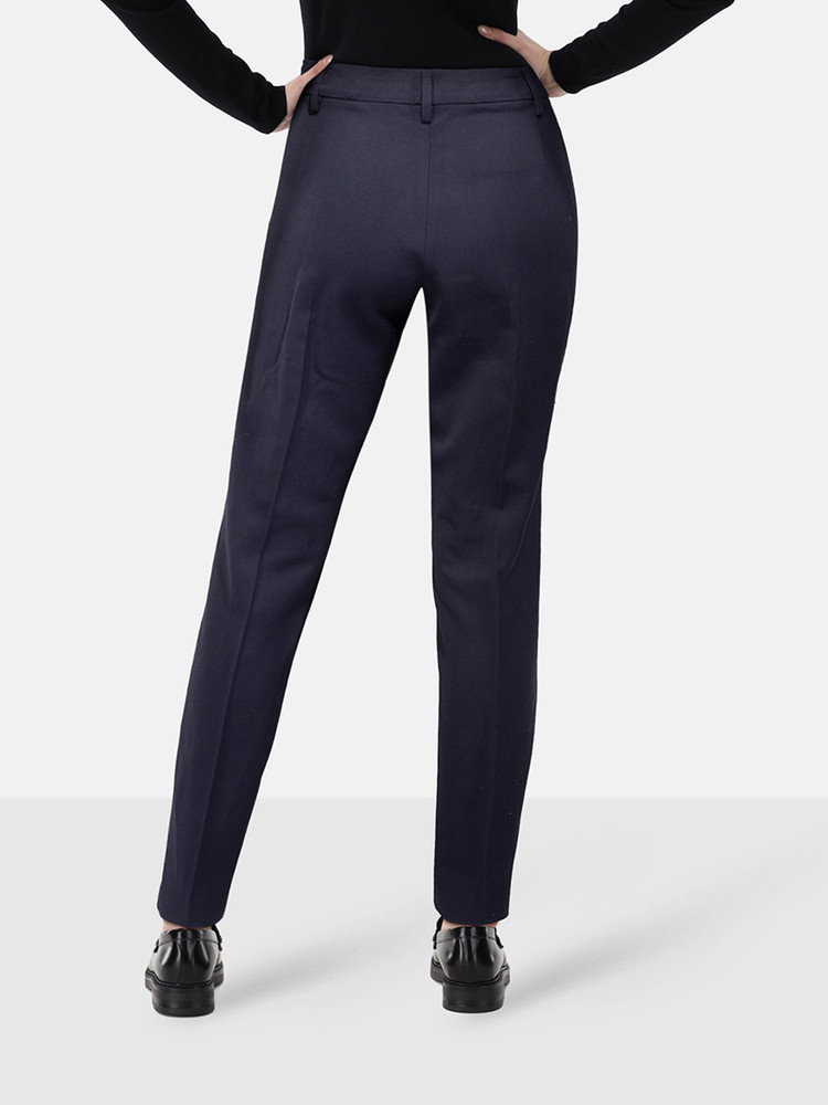 Etro Navy Slim Fit Mid Rise Trousers