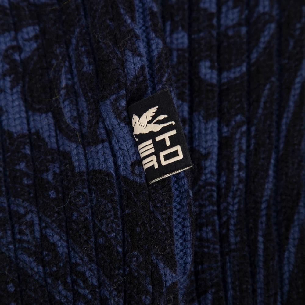 Etro Navy Abstract Pattern Sleeves