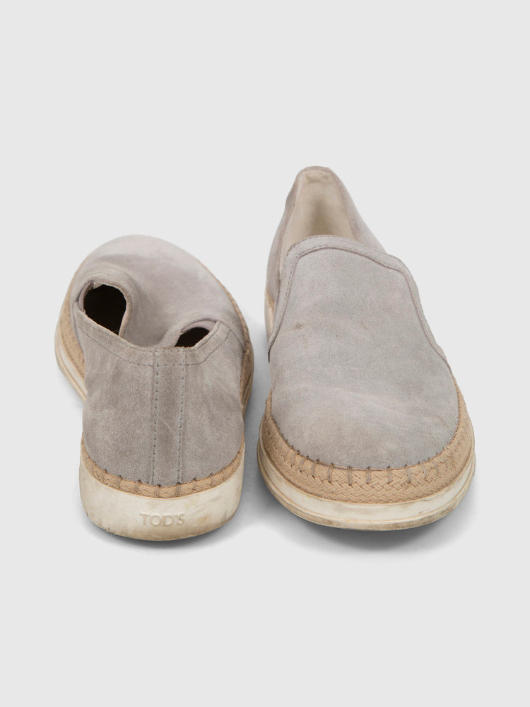 Tod's Limited Edition Grey Suede Espadrilles