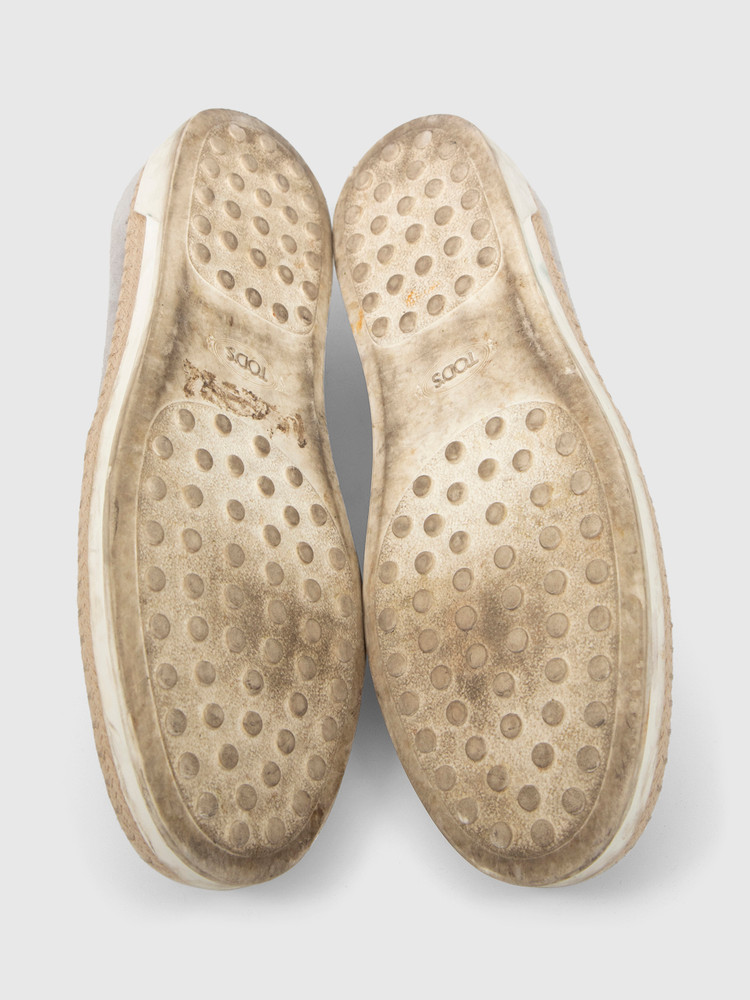 Tod's Limited Edition Grey Suede Espadrilles