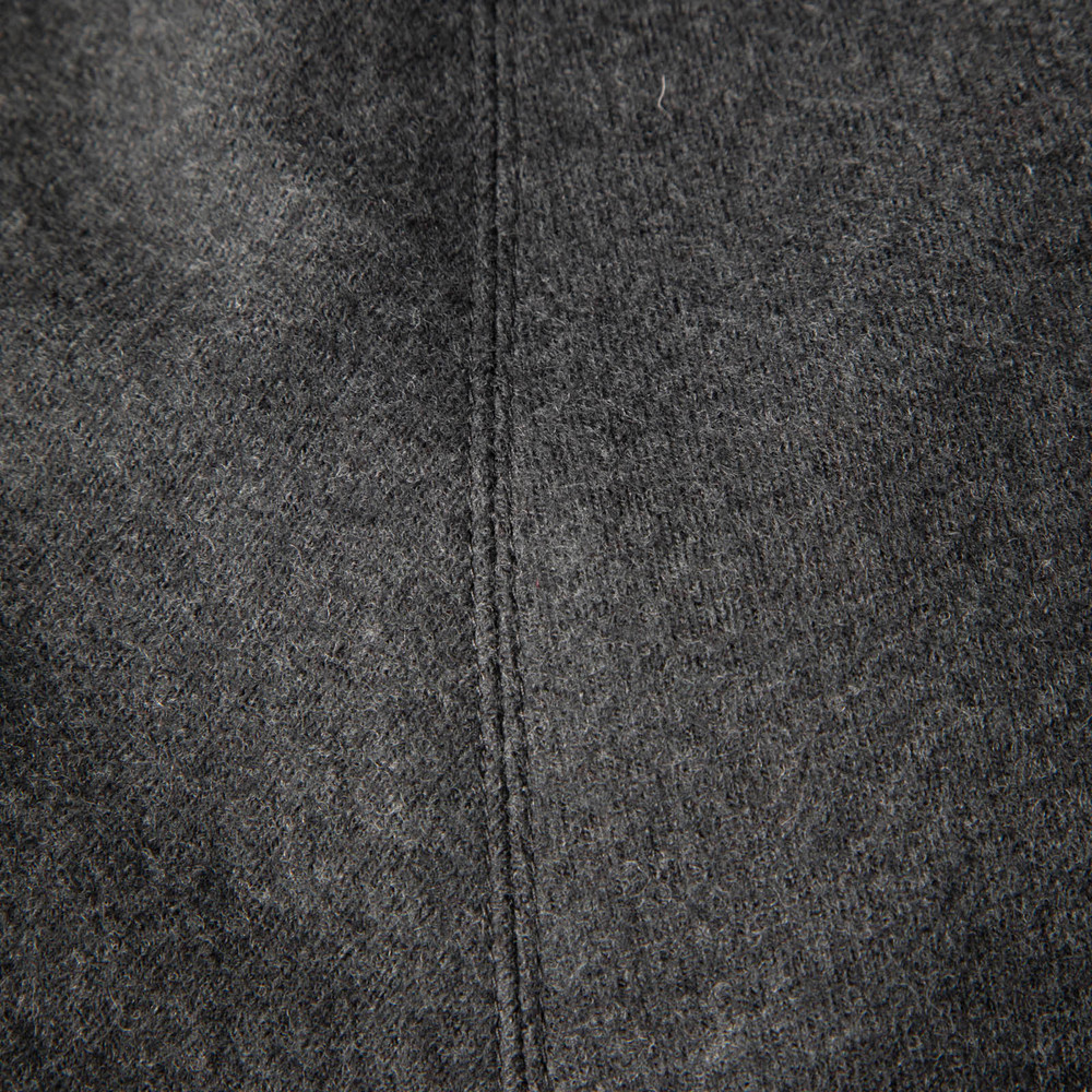 Lanvin Grey Long Sleeve Knee Length Wool Dress