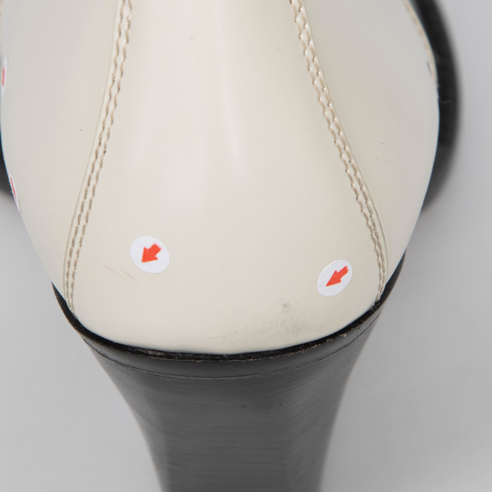 Bottega Veneta White Leather Ankle Cut Out Boots