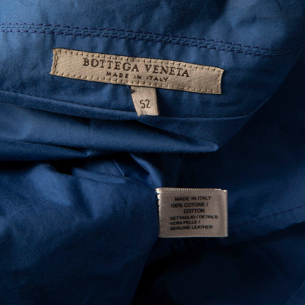 Bottega Veneta Blue Intrecciato Zip Jacket
