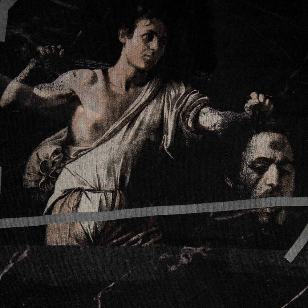 Off-White Caravaggio Marble Print Logo Hoodie