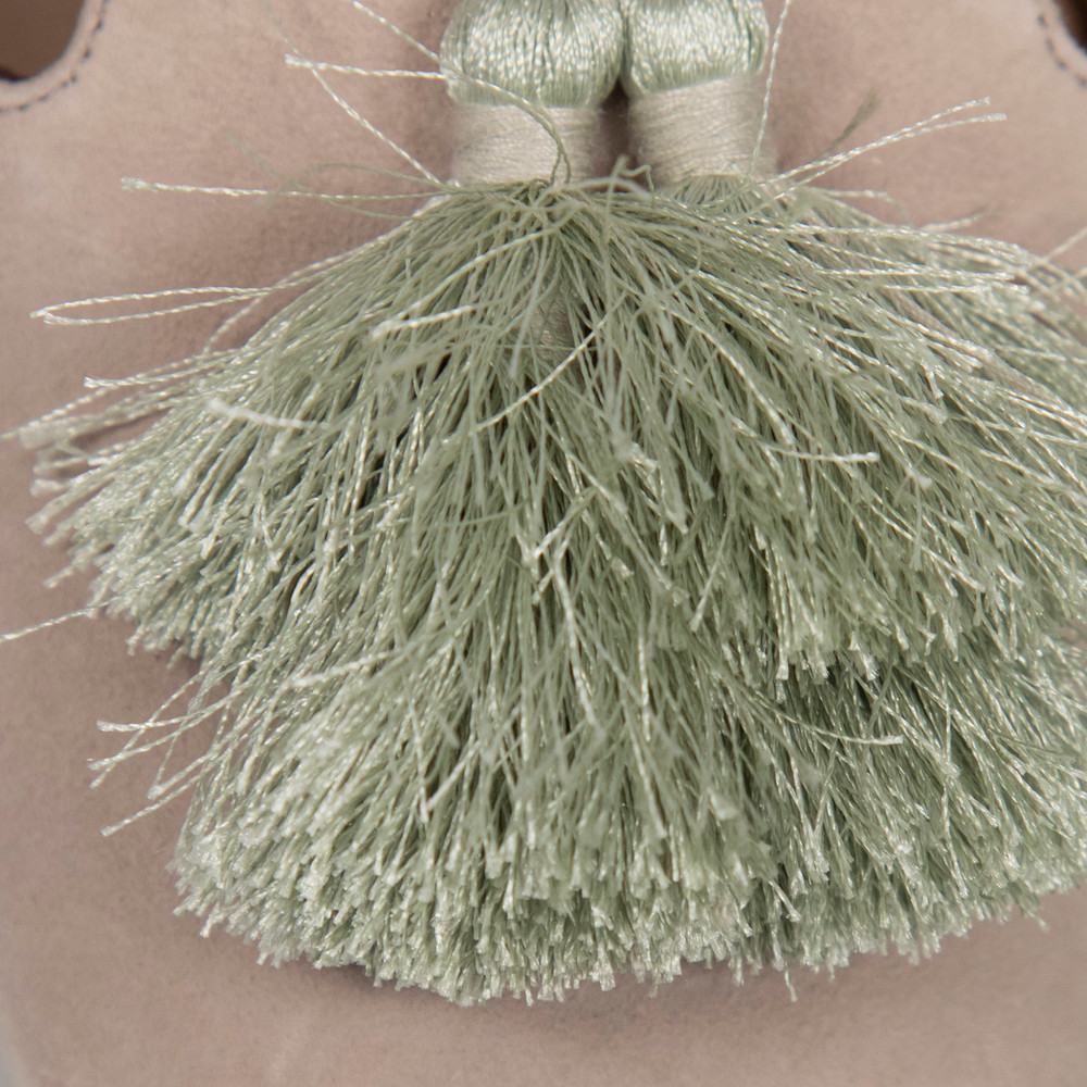 Mascaró Beige Suede Tassel Pumps