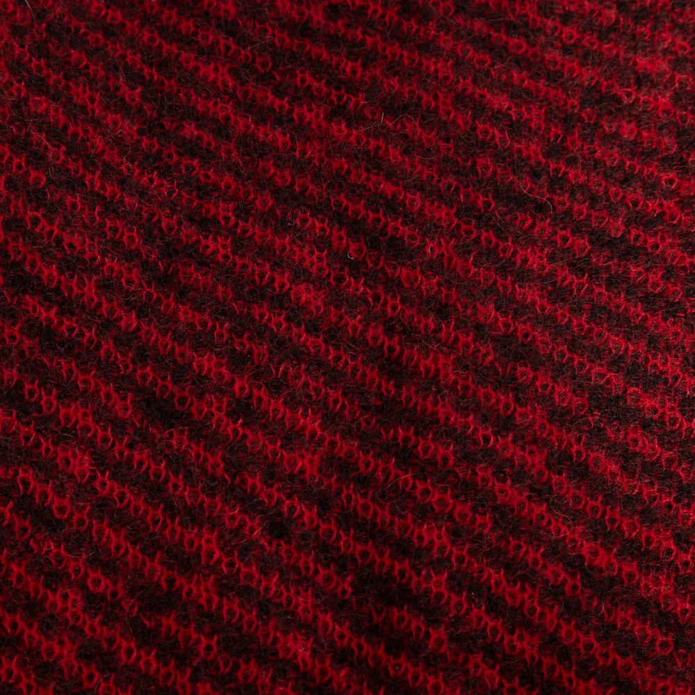 Prada Red & Black Mohair Striped Sweater
