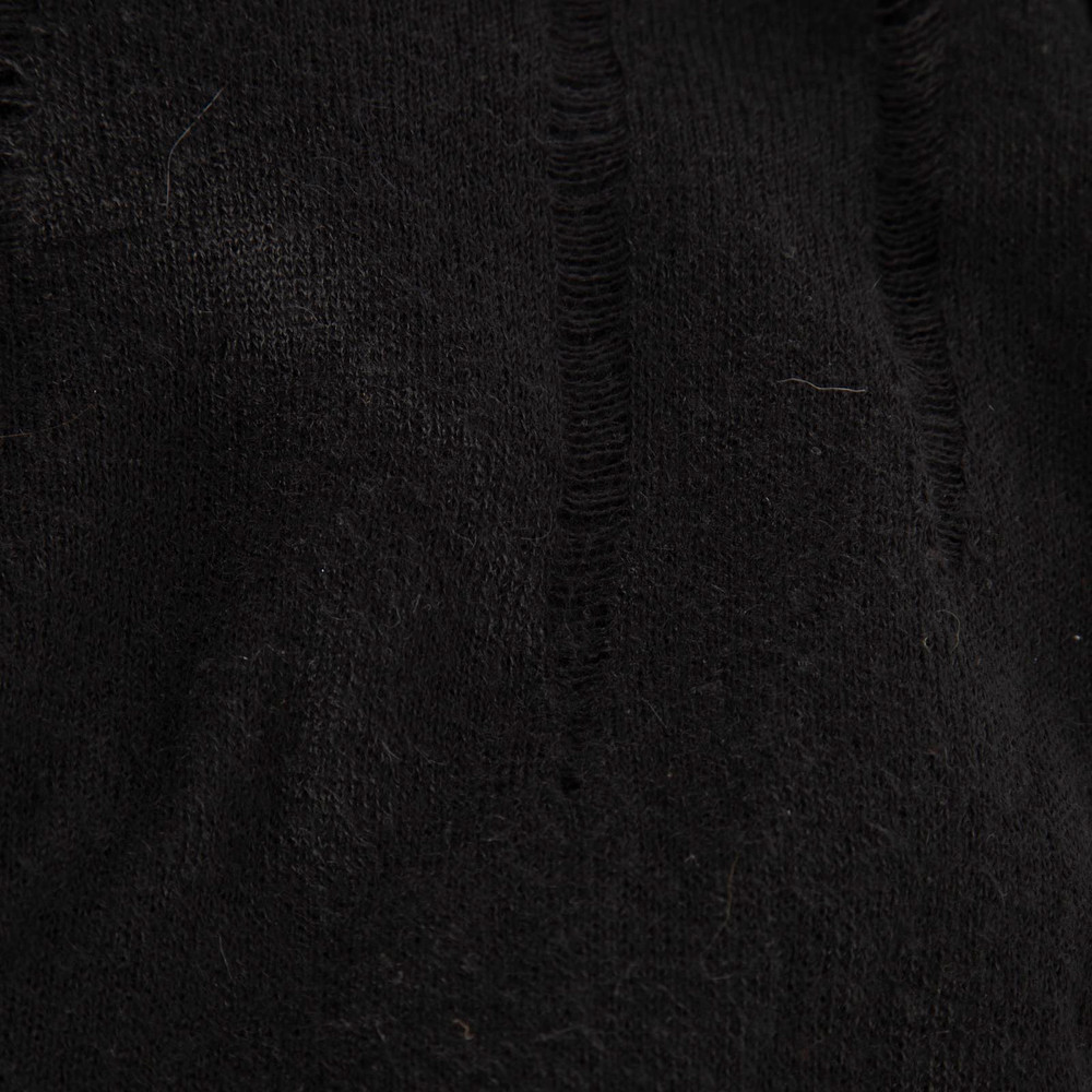 Pierre Balmain Black Distressed Sheer Jumper