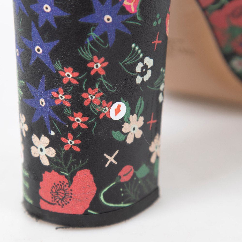 Valentino Garavani Floral Print Leather Heeled Boots