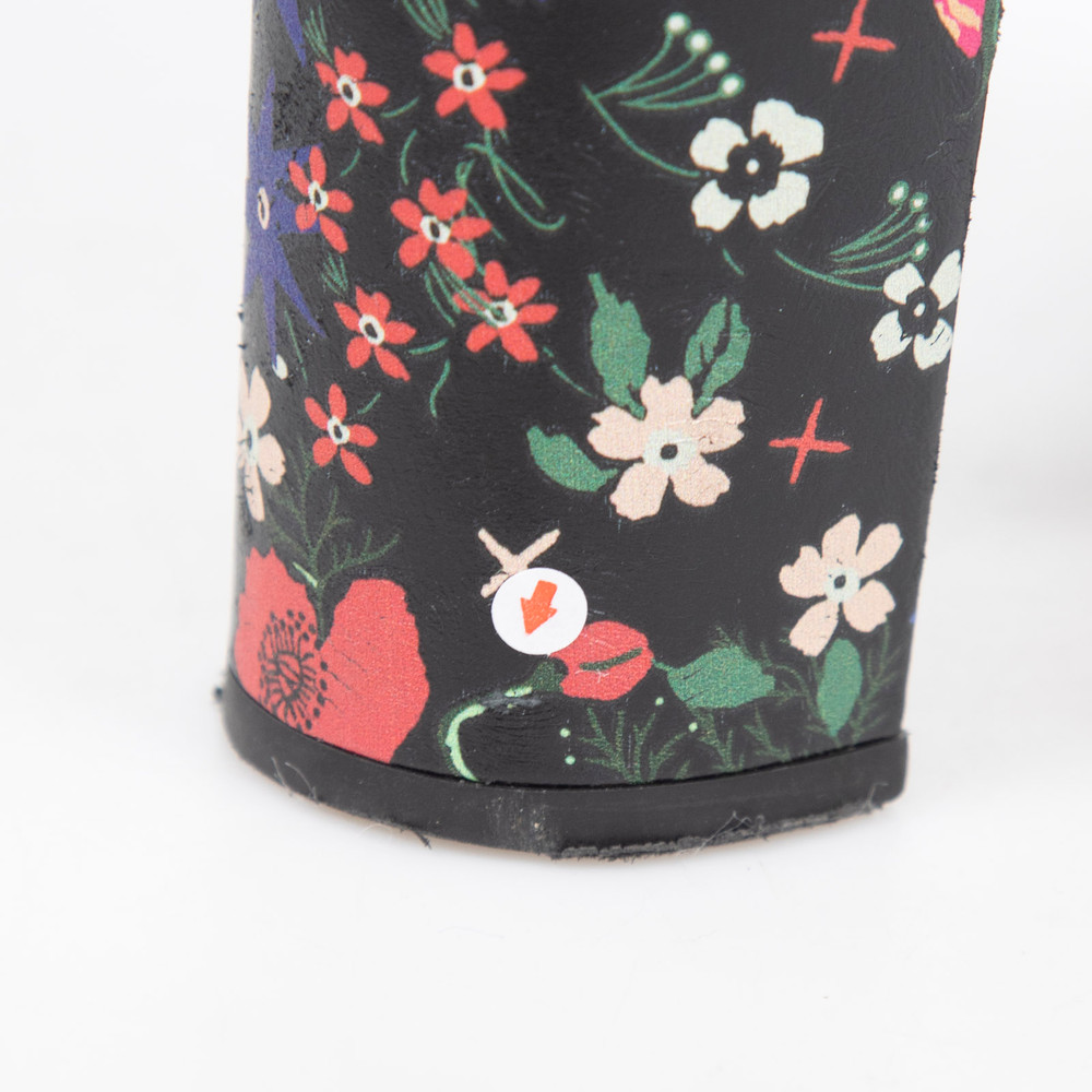 Valentino Garavani Floral Print Leather Heeled Boots