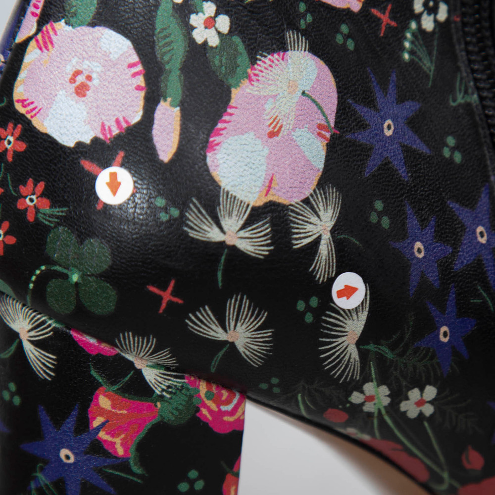 Valentino Garavani Floral Print Leather Heeled Boots