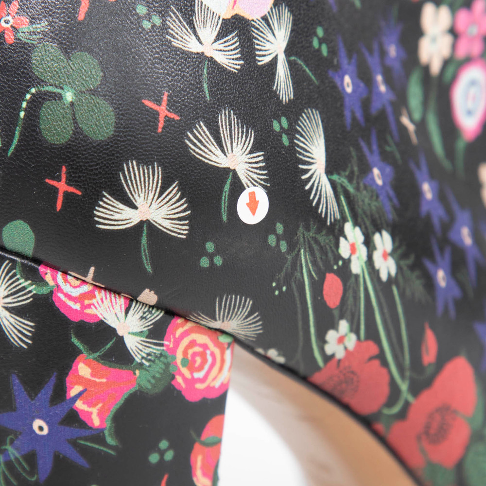 Valentino Garavani Floral Print Leather Heeled Boots