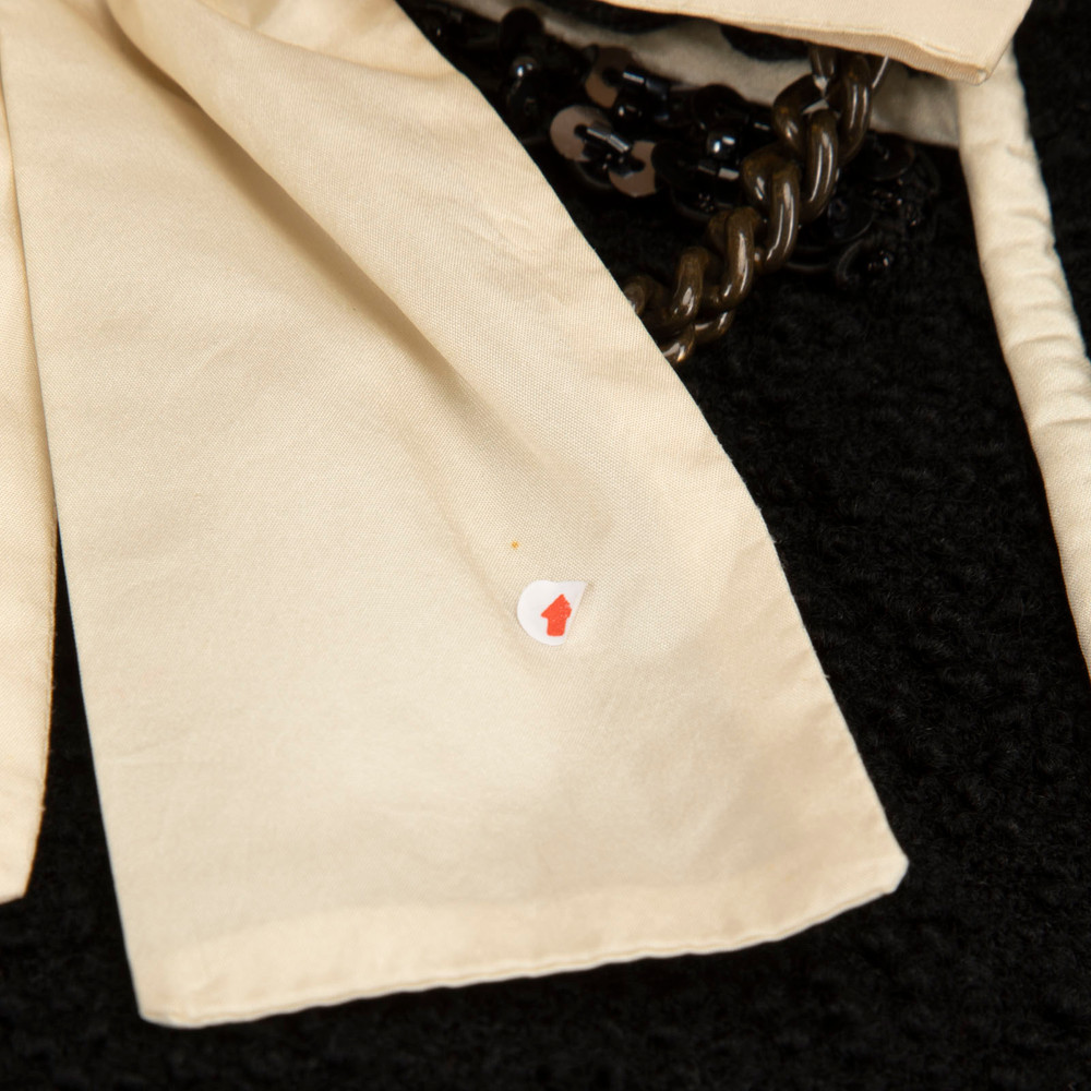 Moschino Black Wool Bow Embellished Detail Jacket