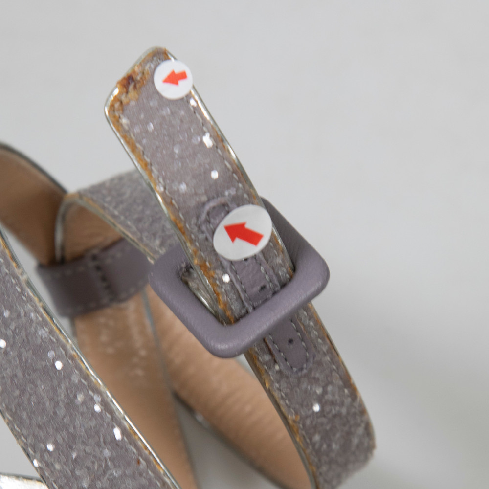 Giuseppe Zanotti Pink & Blue Glitter Platform Heels