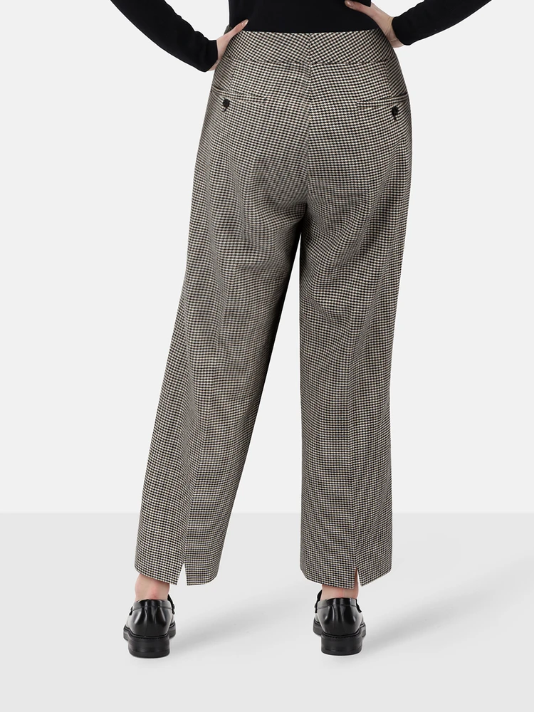 ME+EM Houndstooth Print Trousers