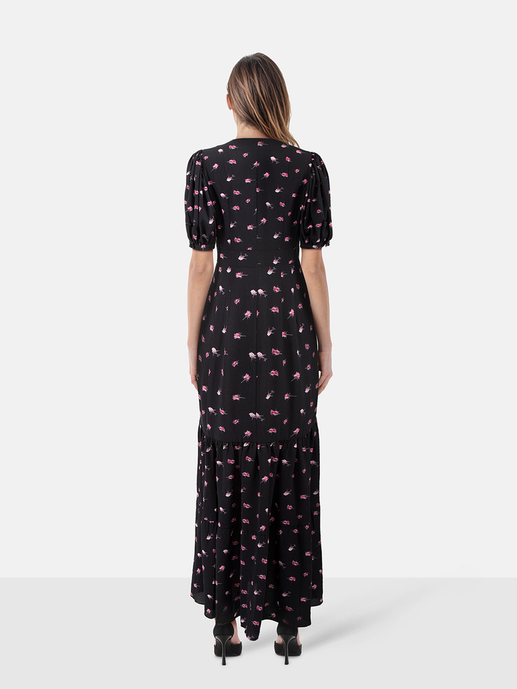 Rotate Rose Print Maxi Dress