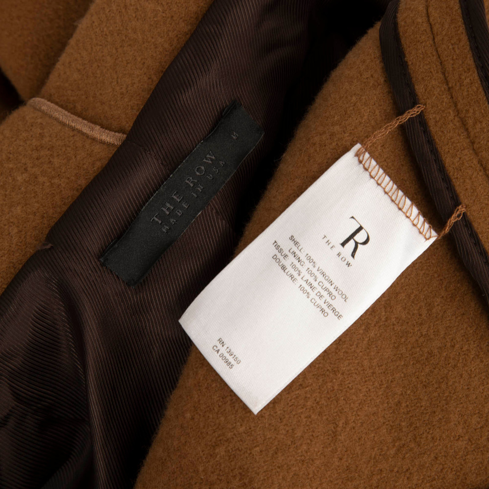 The Row Brown Wool Belted Robe Coat