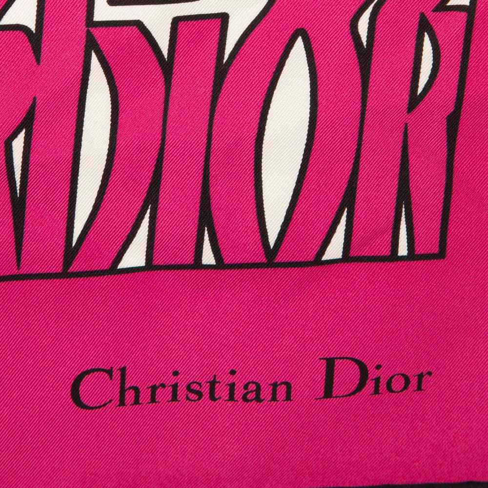 Dior Pink Monogram Square Scarf