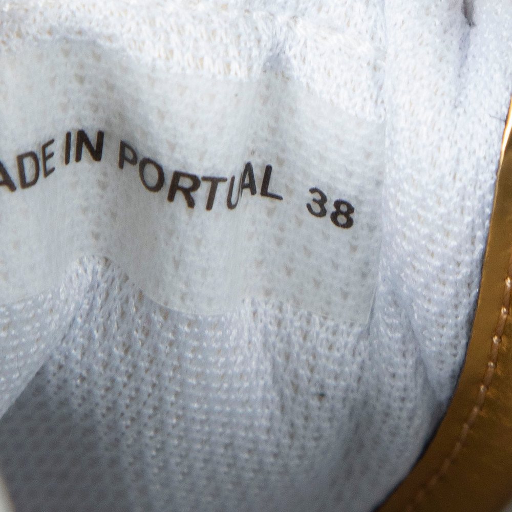 Lanvin White Metallic Detail Clay Trainers