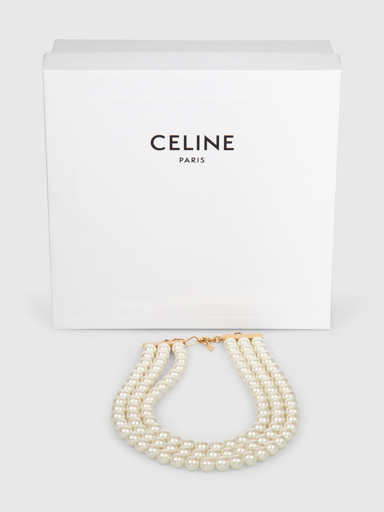 Céline Gold & Ivory Pearl Layered Necklace