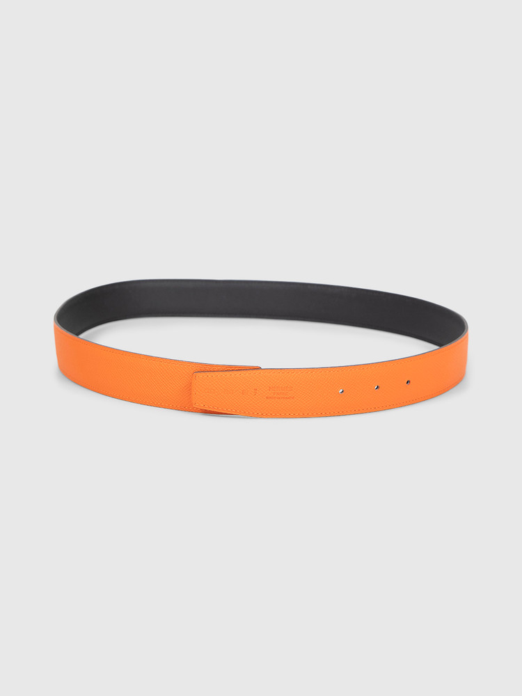 Hermès 2014 Black & Orange Reversible Belt