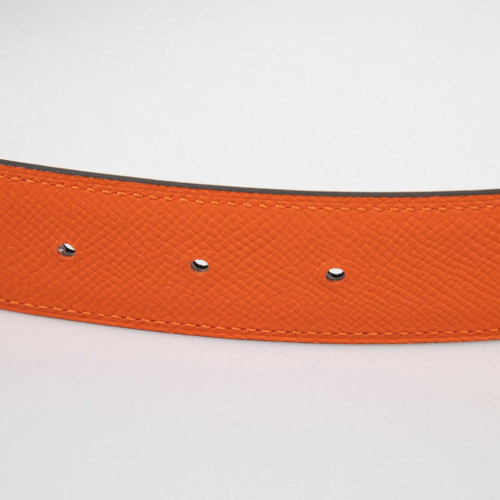 Hermès 2014 Black & Orange Reversible Belt